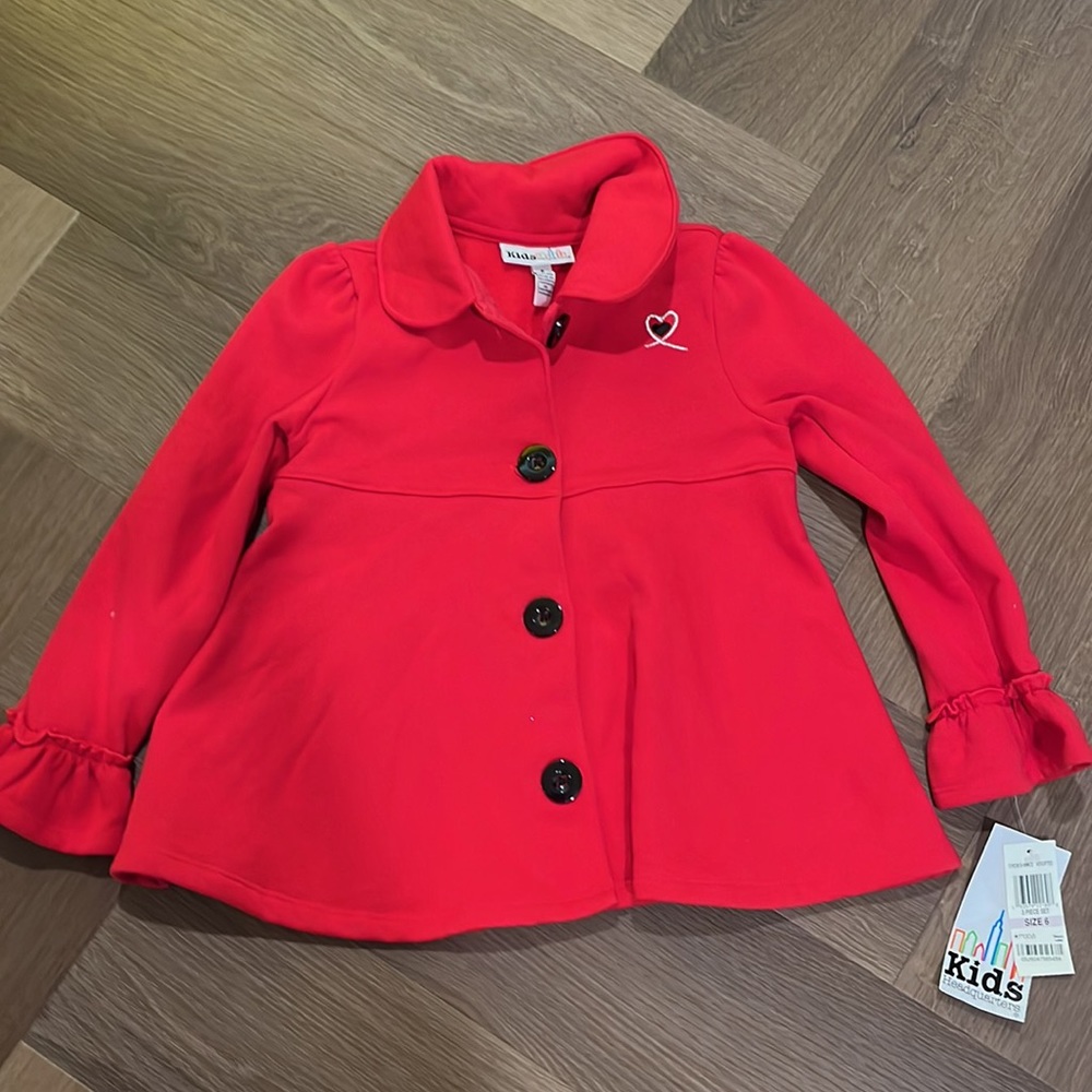 Brand new with tags adorable red holiday dress jacket.